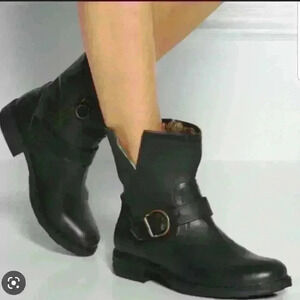 Fiorentini + Baker Eli Eternity Ankle Biker Boots Black size 38